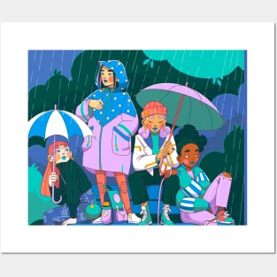 Girl Gang Rain Posters and Art